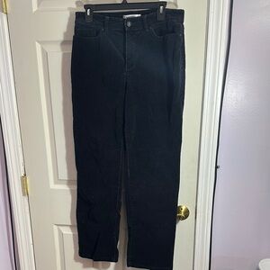 Croft & Barrow black “velour” cords